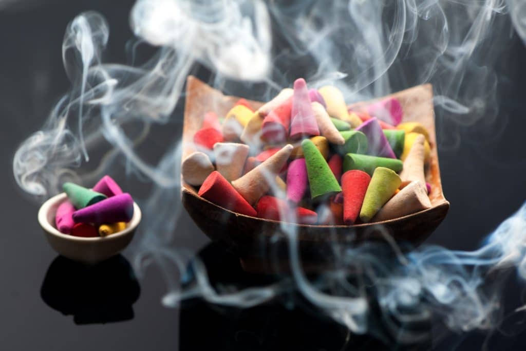 colorful incense cones