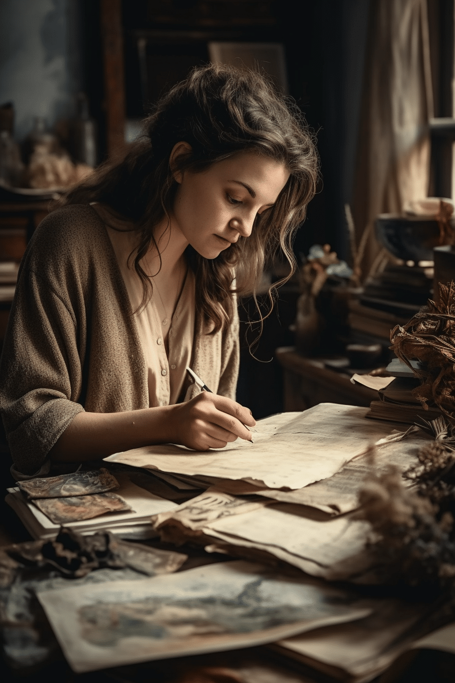 woman journaling