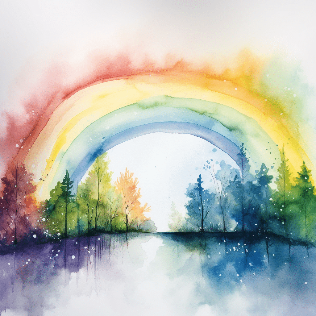 watercolor rainbow 