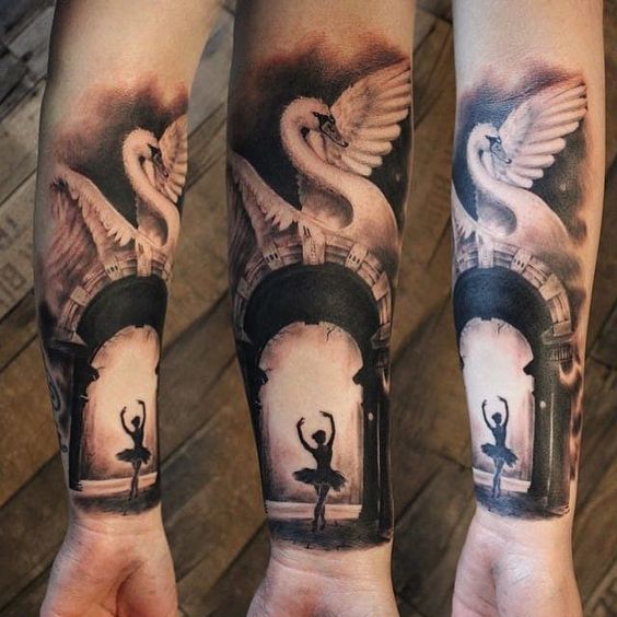 swan lake ballet tattoo