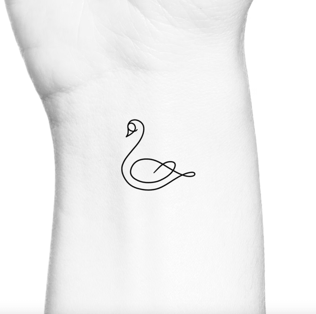 swan tattoo meaning line art swan tattoo