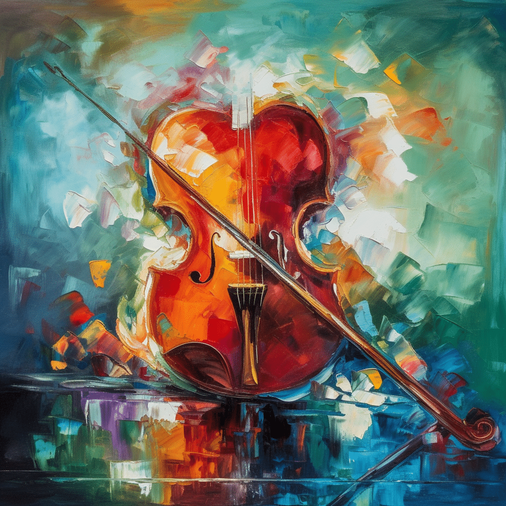 watercolour violin