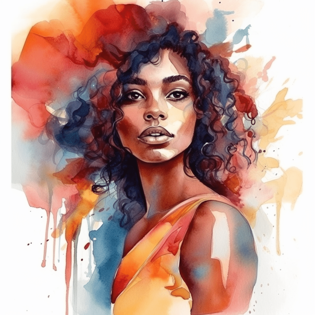 watercolor woman