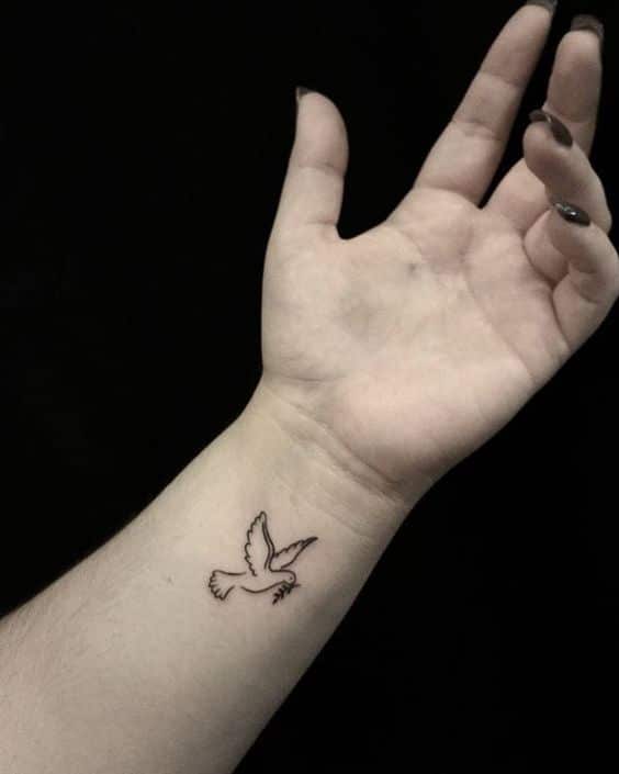 dove holding an olive branch tattoo