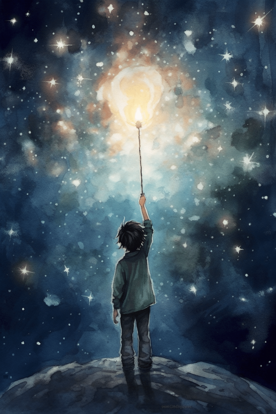 stars can't shine without darkness watercolor