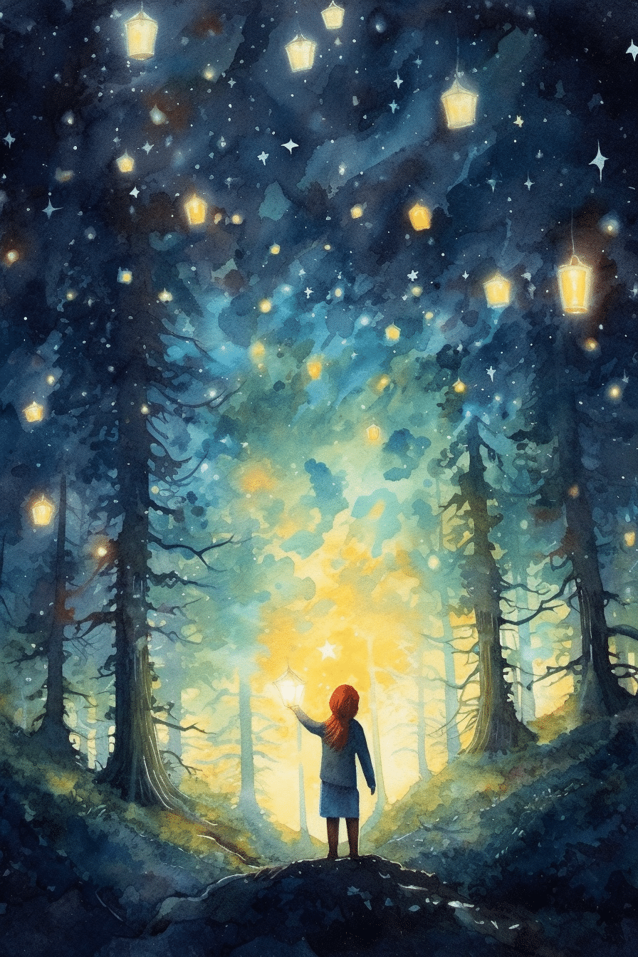 stars can't shine without darkness watercolor art