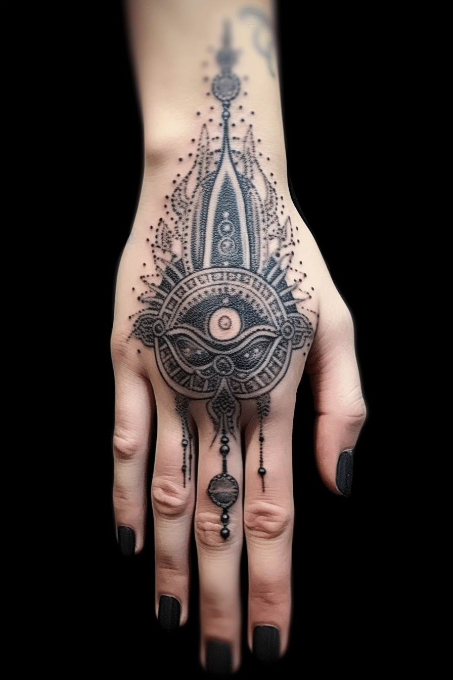 hand of Fatima tattoo evil eye symbol hamsa