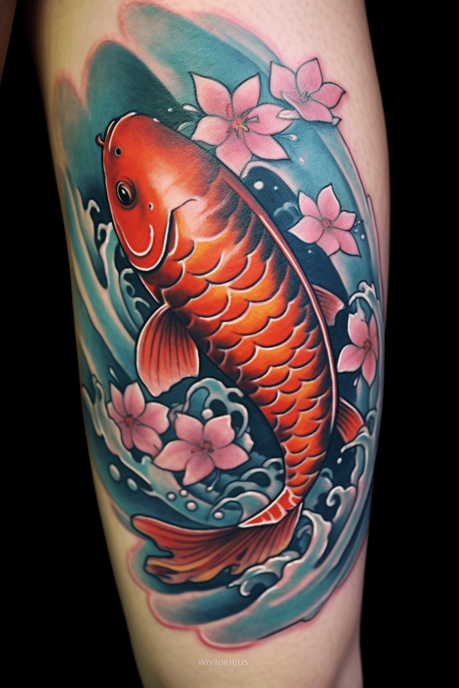koi karp tattoo design