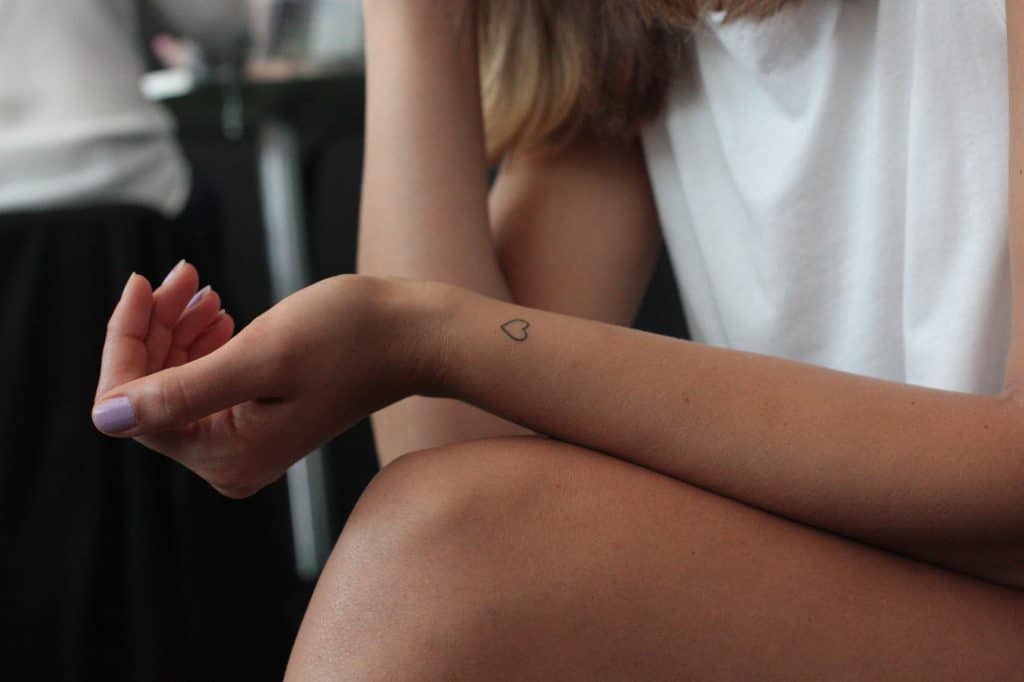 small heart tattoo
