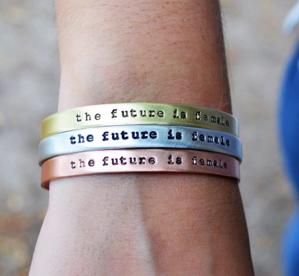 the future is female cuff bracelet