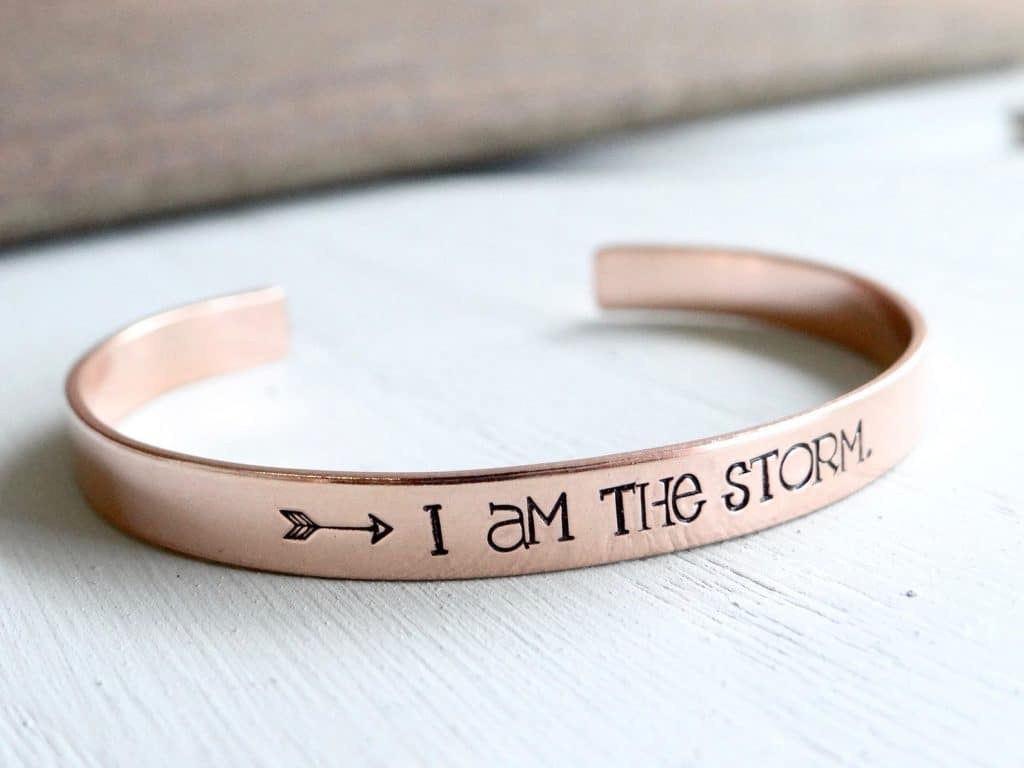I am the storm bracelet rose gold