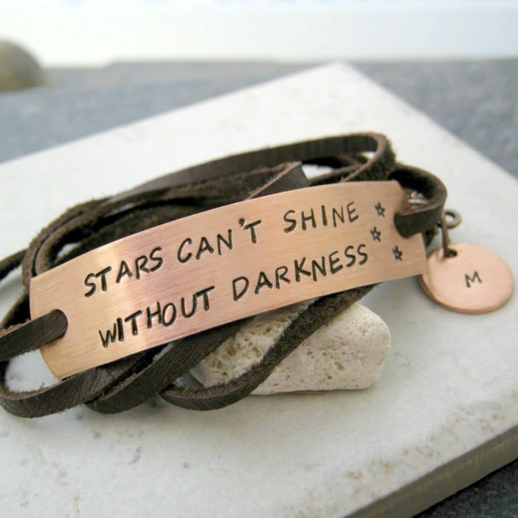 stars can't shine without darkness bracelet