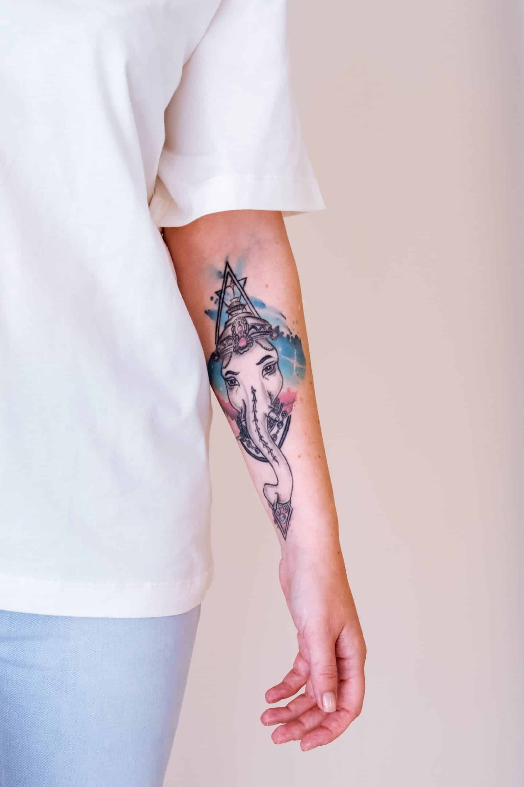 elephant gnesha tattoo