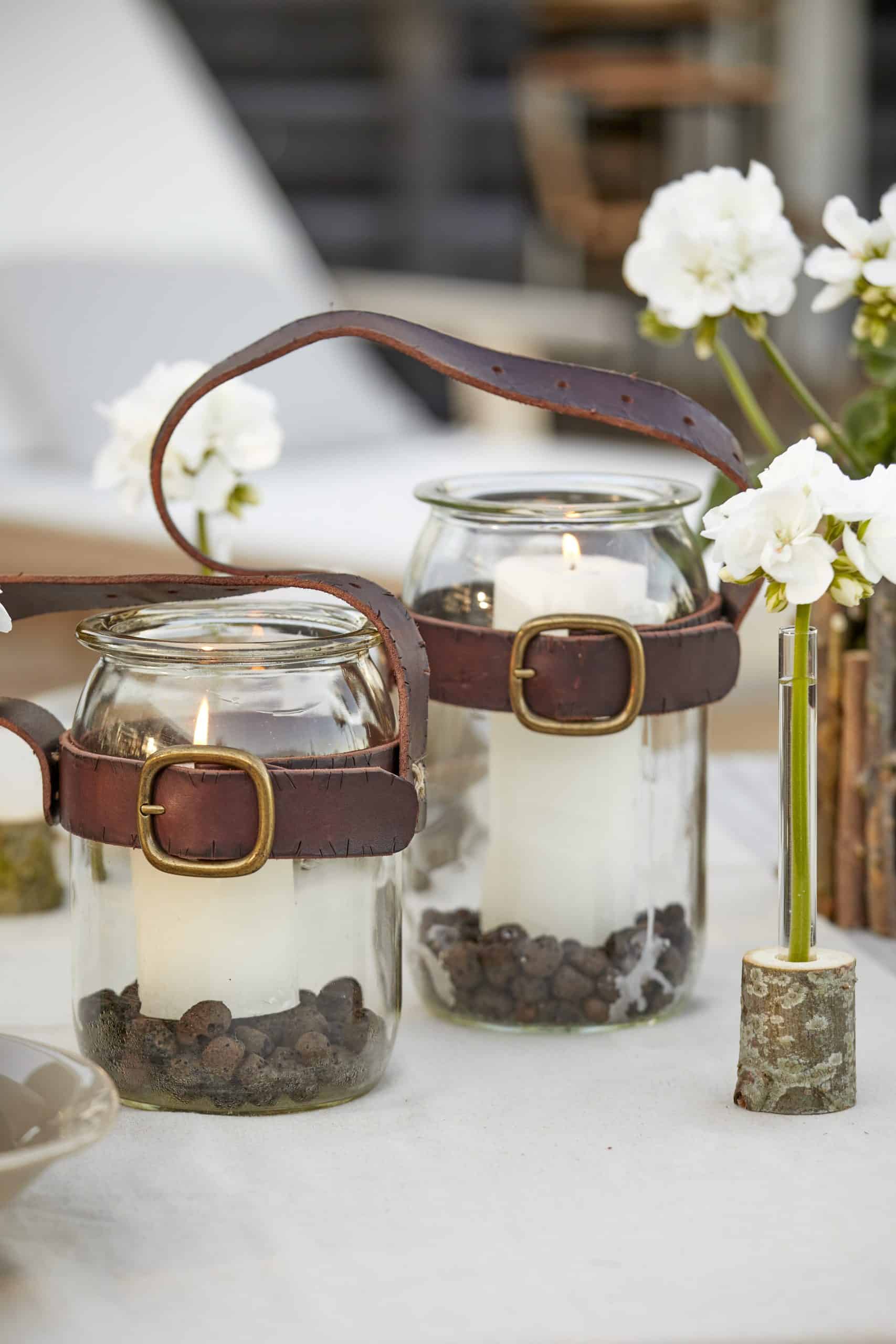 Upcycled Jar Lanterns With a Belt