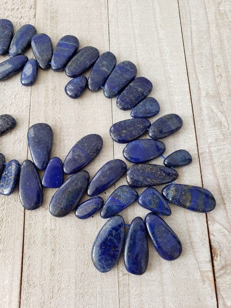 polished lapis lazuli crystals
