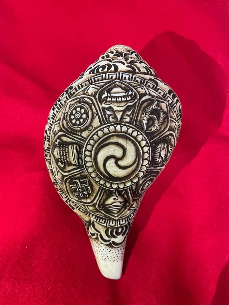 buddhism auspicious conch shell Nepal