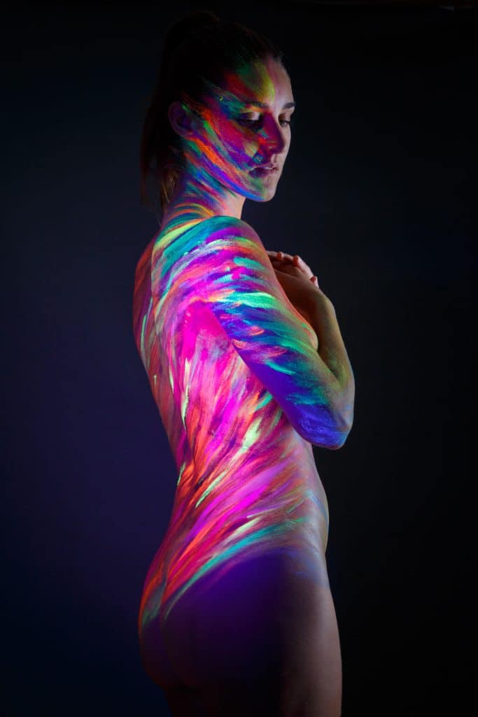 neon body paint designs for girls full body neon body paint