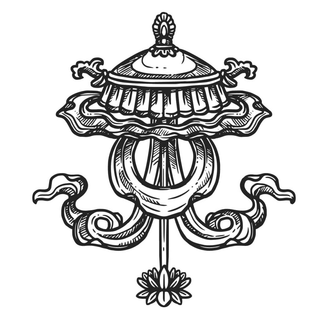 Buddhist parasol symbol