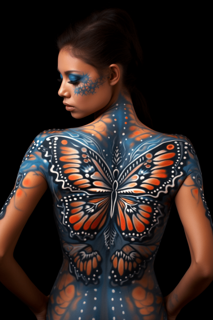 butterfly body paint