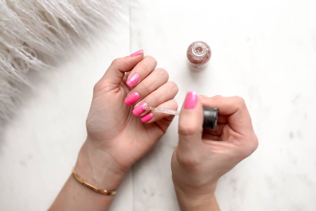 pink nail polish
