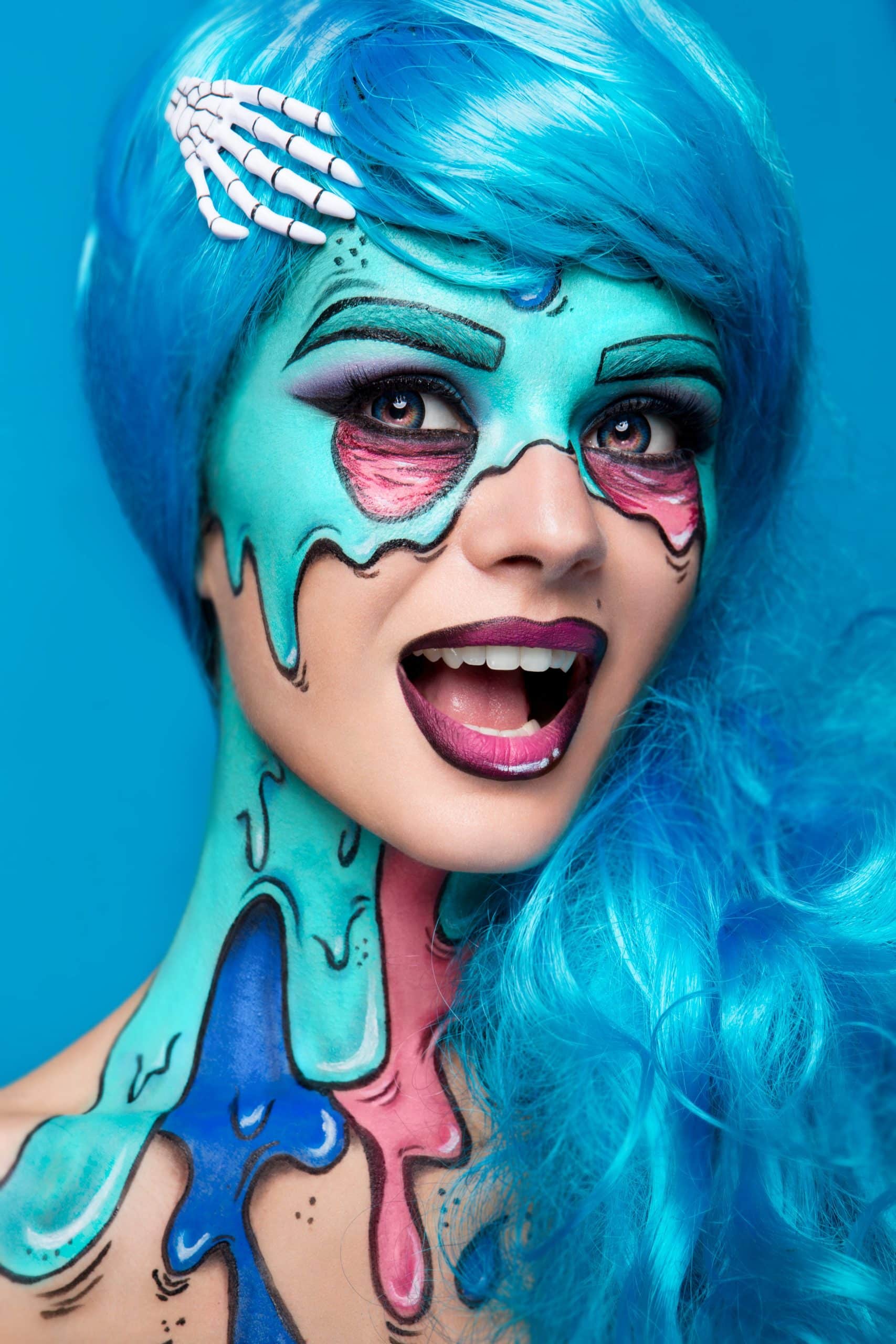 cute halloween zombie body art for girls