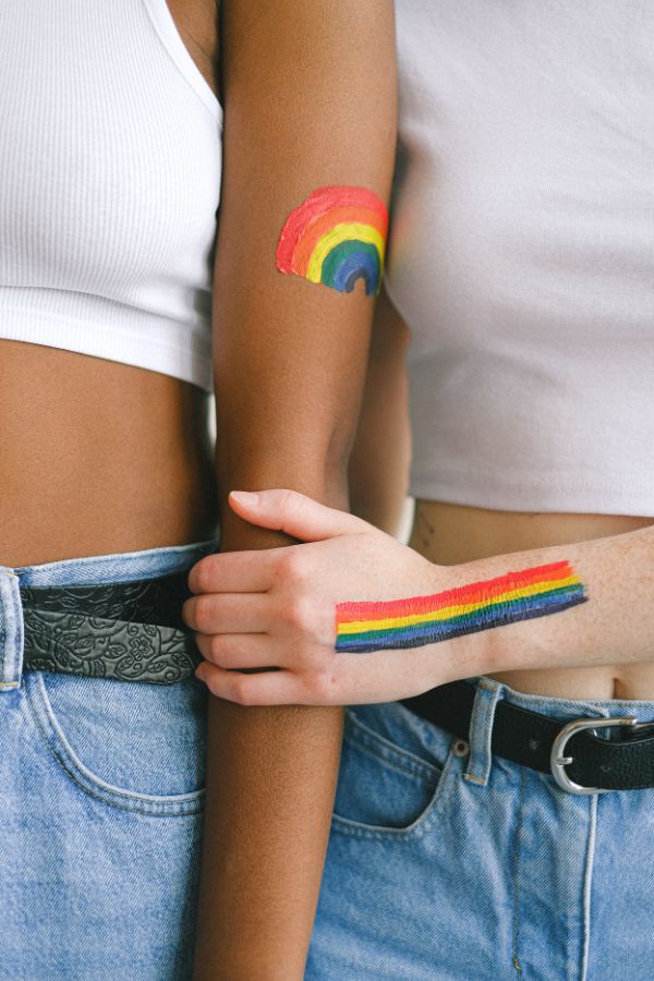 pride rainbow body art body painting