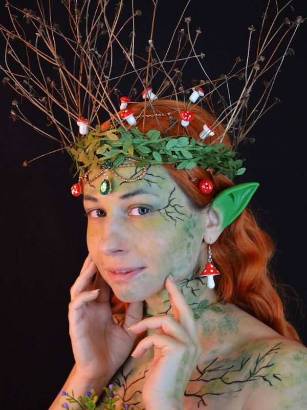 elf body art body painting