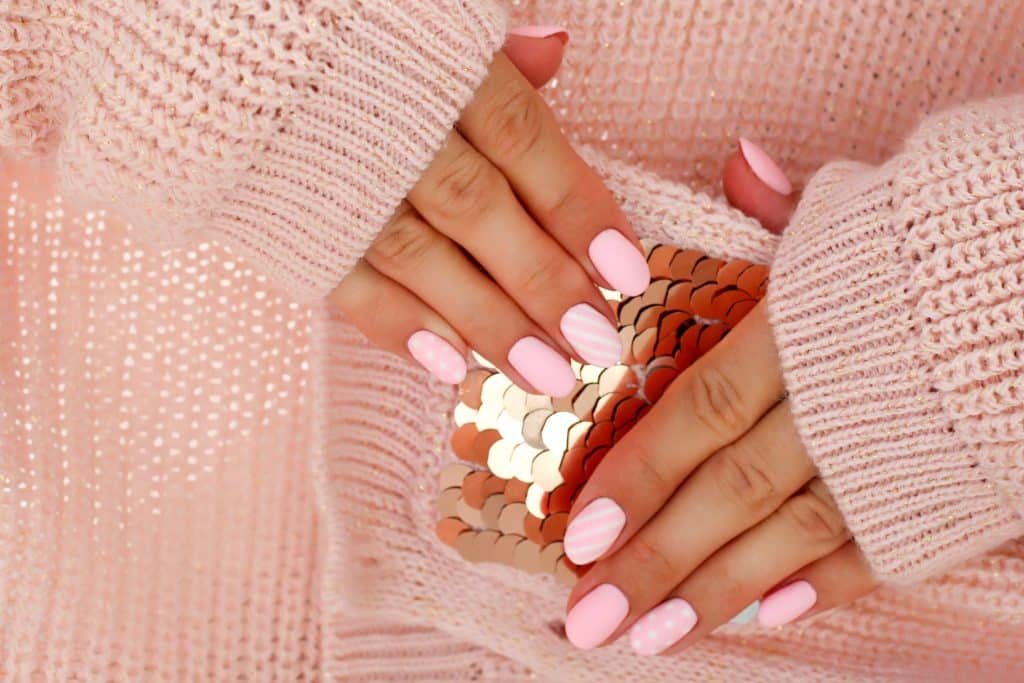 barbie inspired pink nail designs