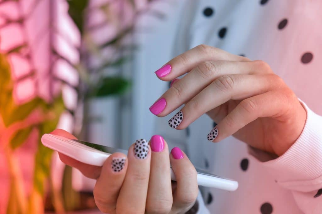 barbie inspired pink nail designs