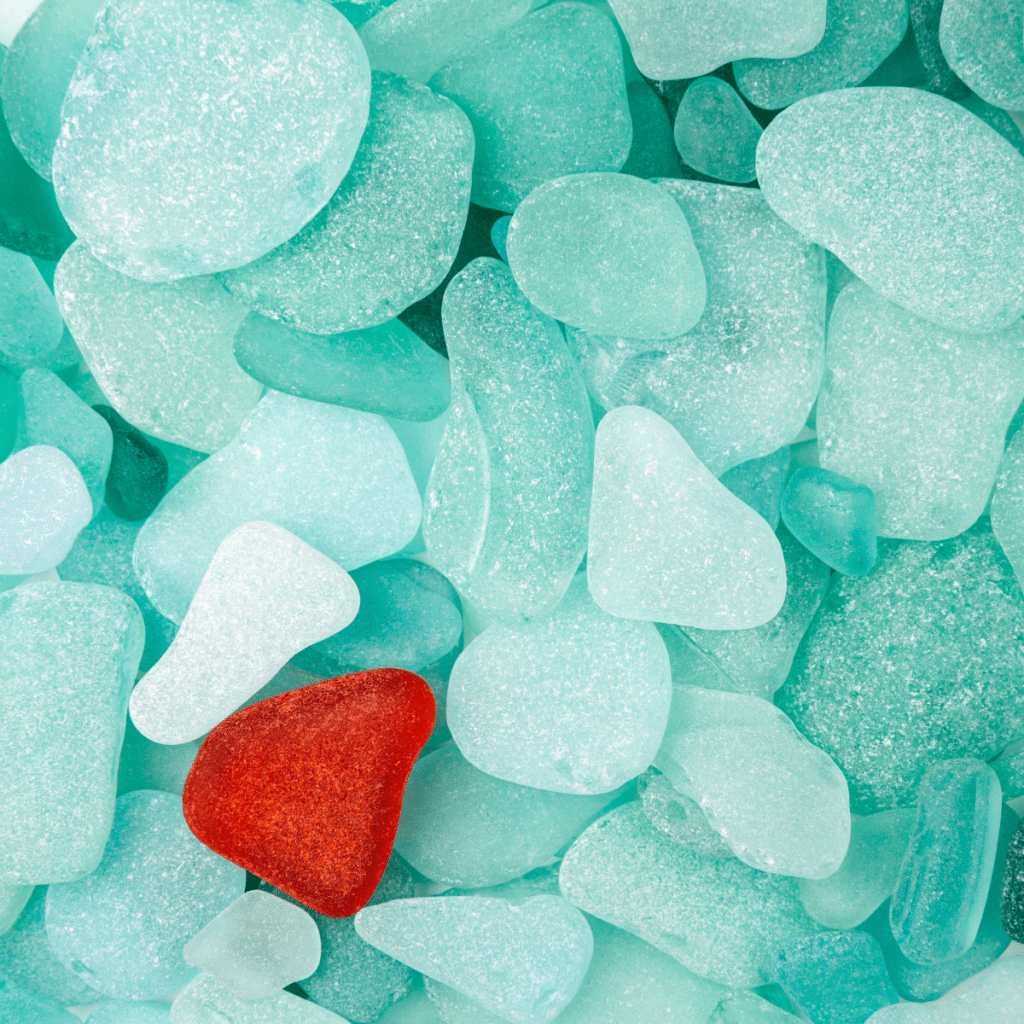 piece of Red Sea glass 