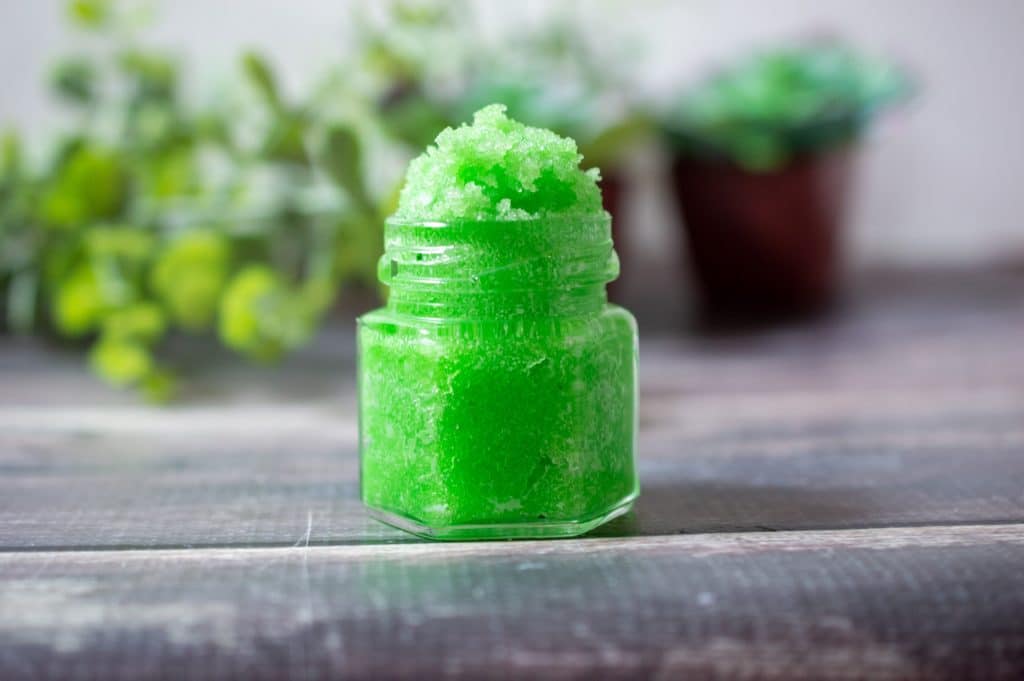 home made aloe lip scrub