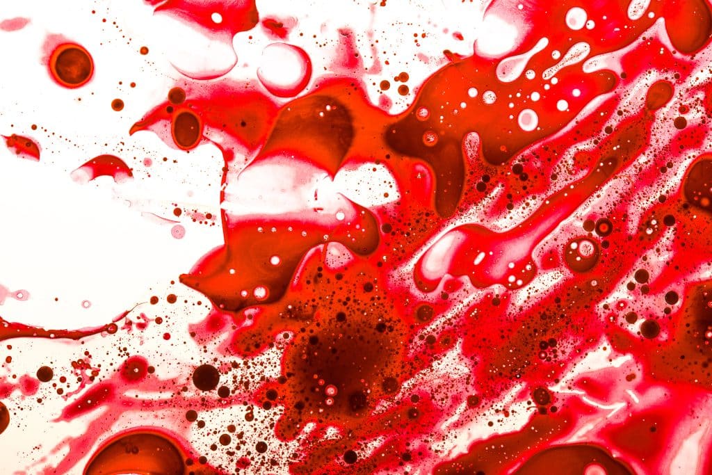 red blood droplets
