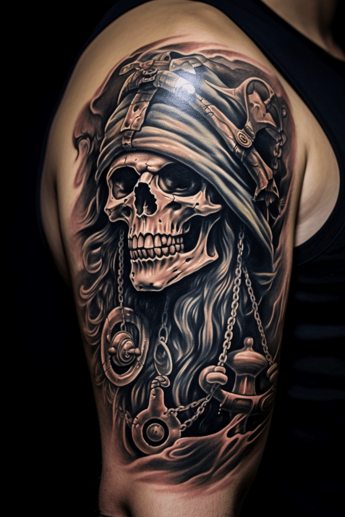 pirate skull tattoo