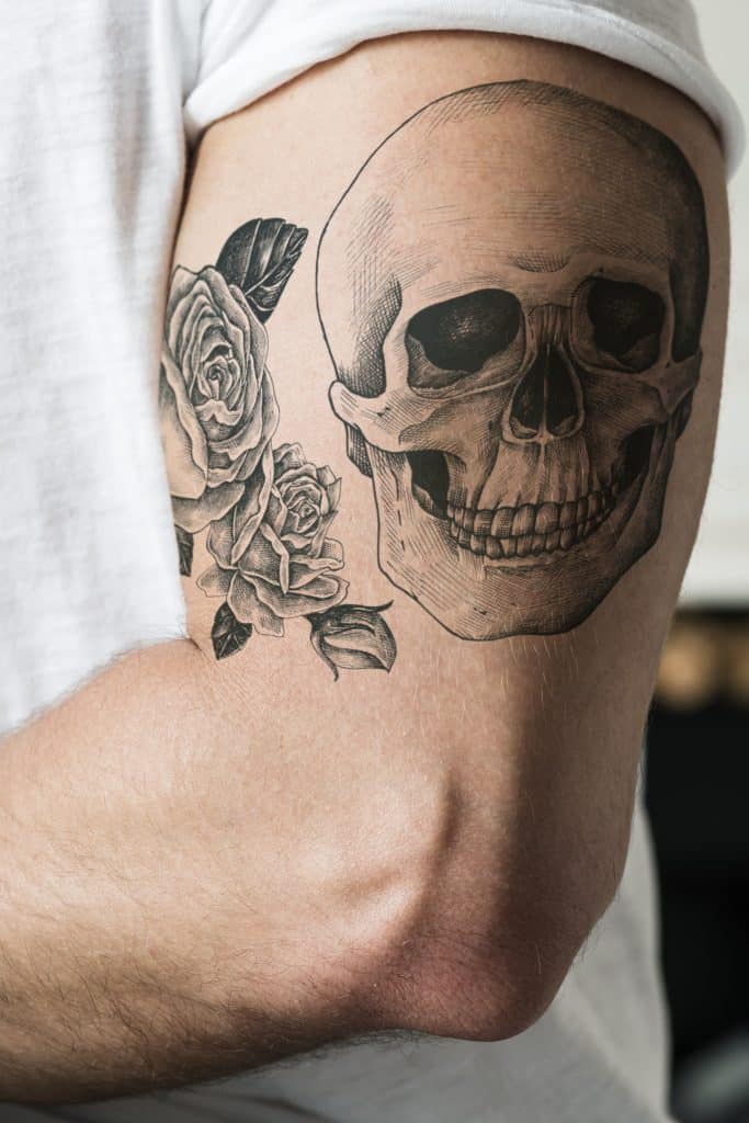 skull and rose tattooo meaning