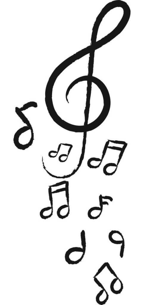 music note tattoos  for back 