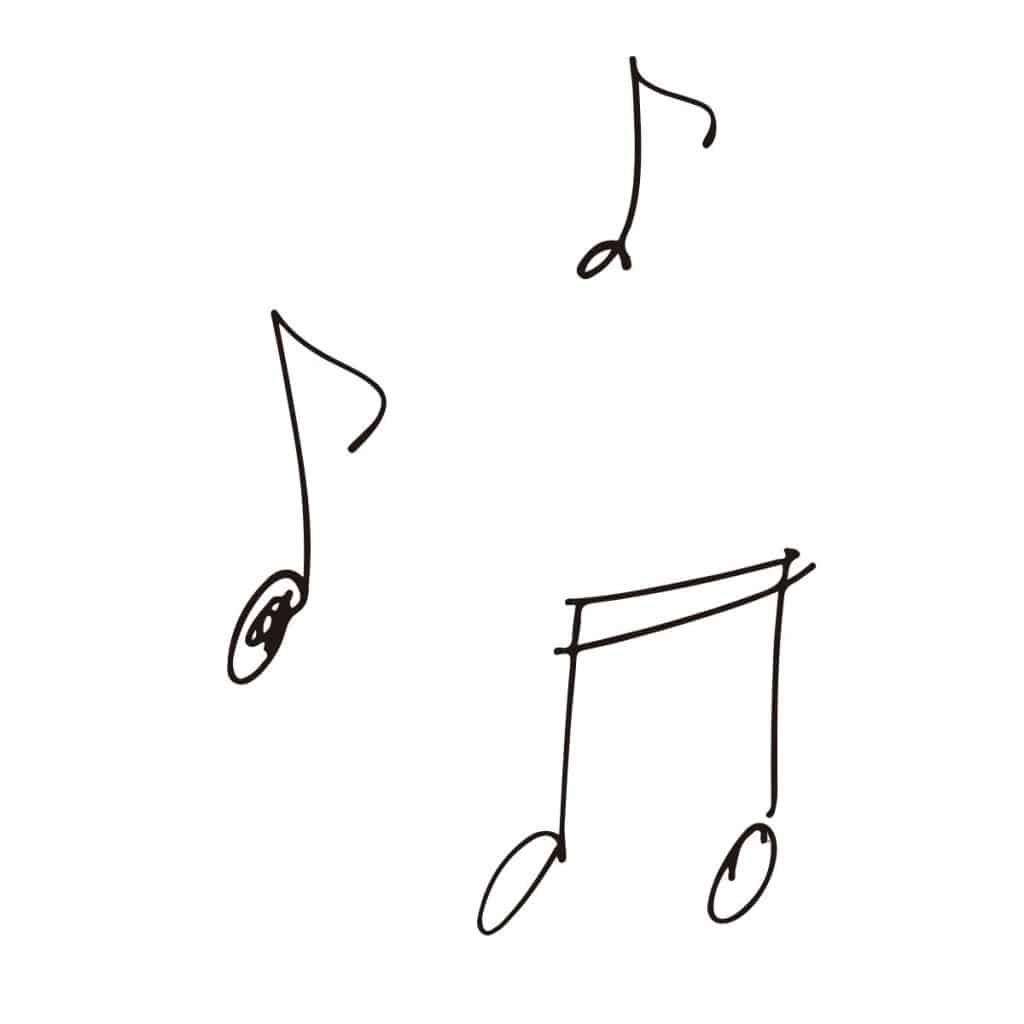 sketch music note tattoos  