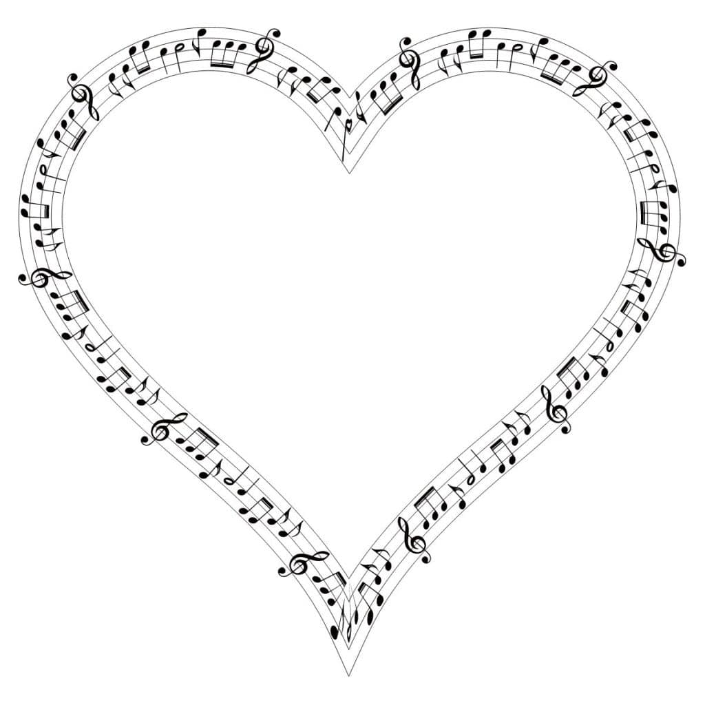 heart music note tattoos 