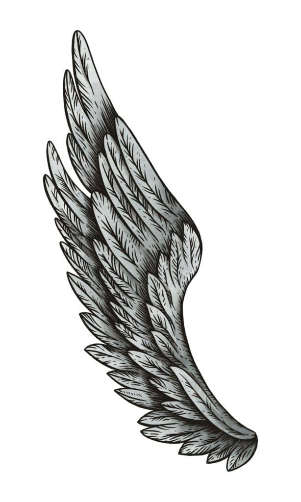 single wing angel wings tattoo