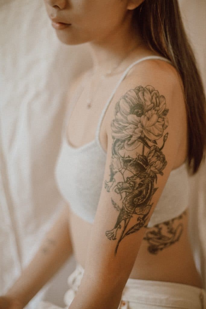 rose and dragon tattoo
