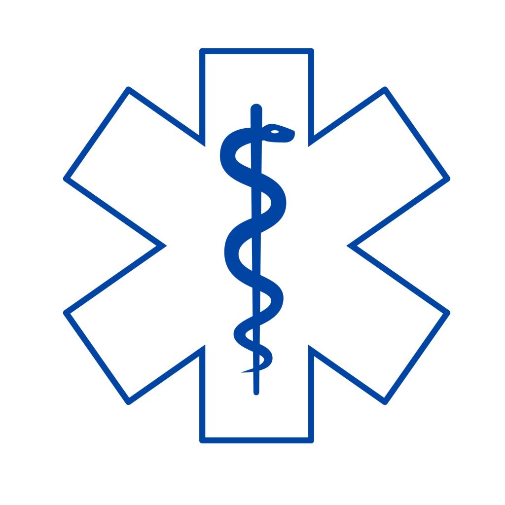 Rod of Asclepius symbol 
