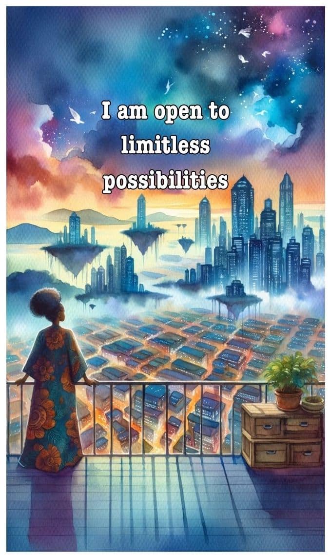I am open to limitless possibilities free printable affirmation card