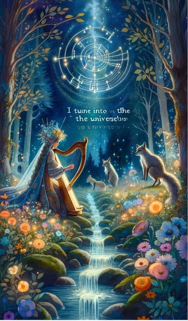 I tune into the universe free printable affirmation card