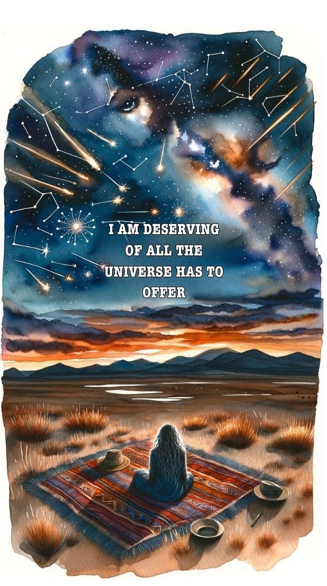 I am deserving of all the universe has to offer free printable affirmation card