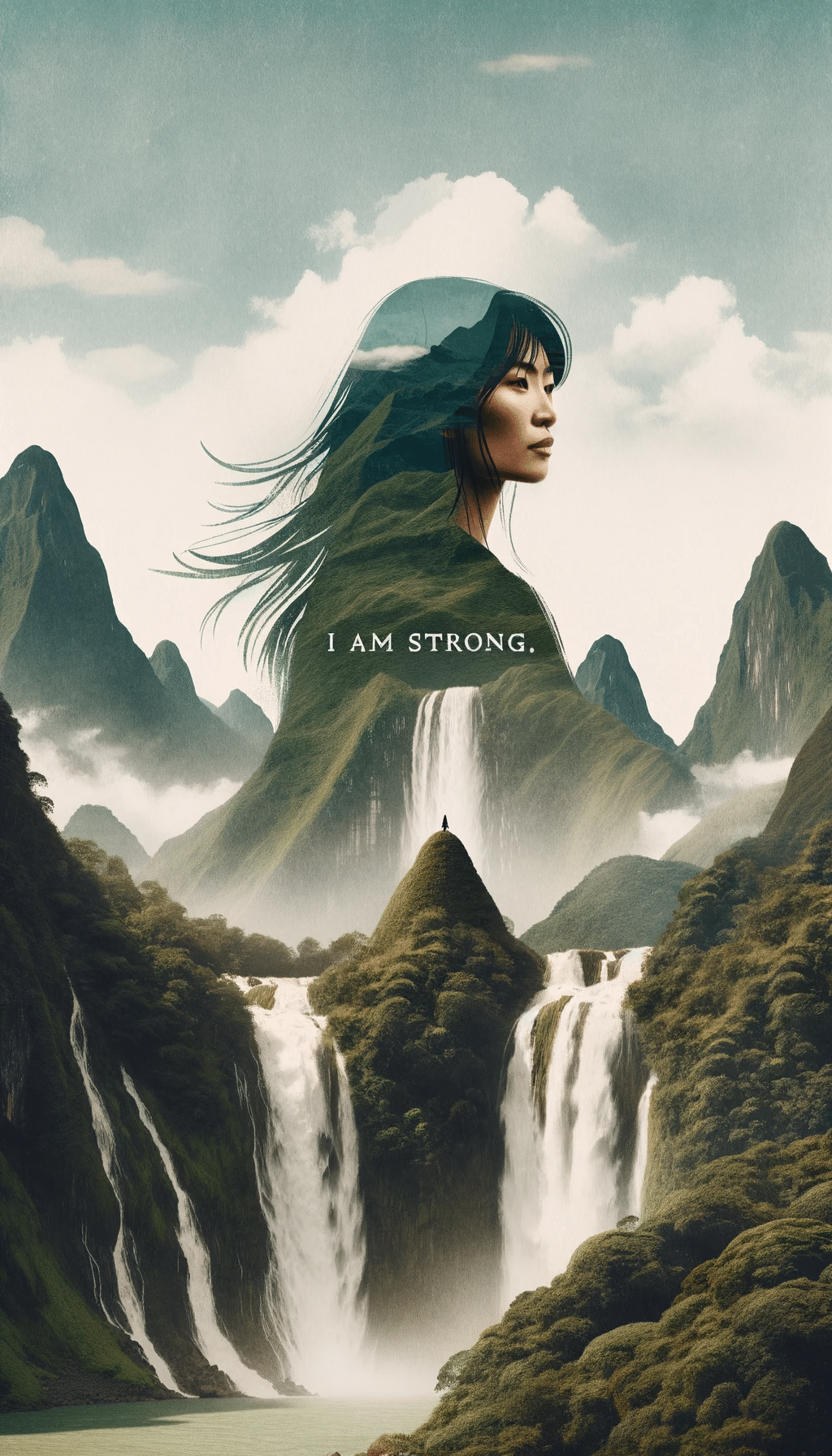 I am strong free printable affirmation card
