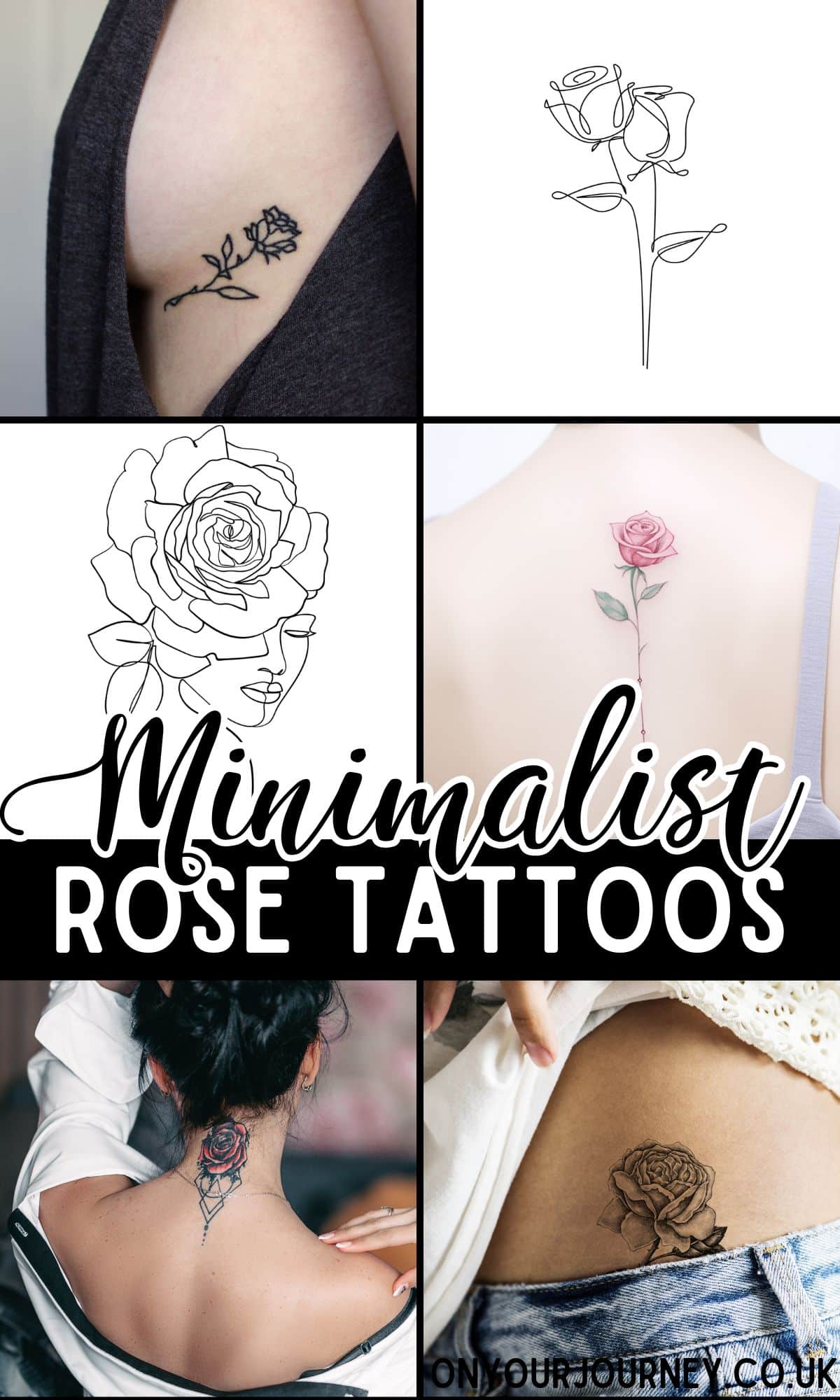 best minimalist rose tattoos
