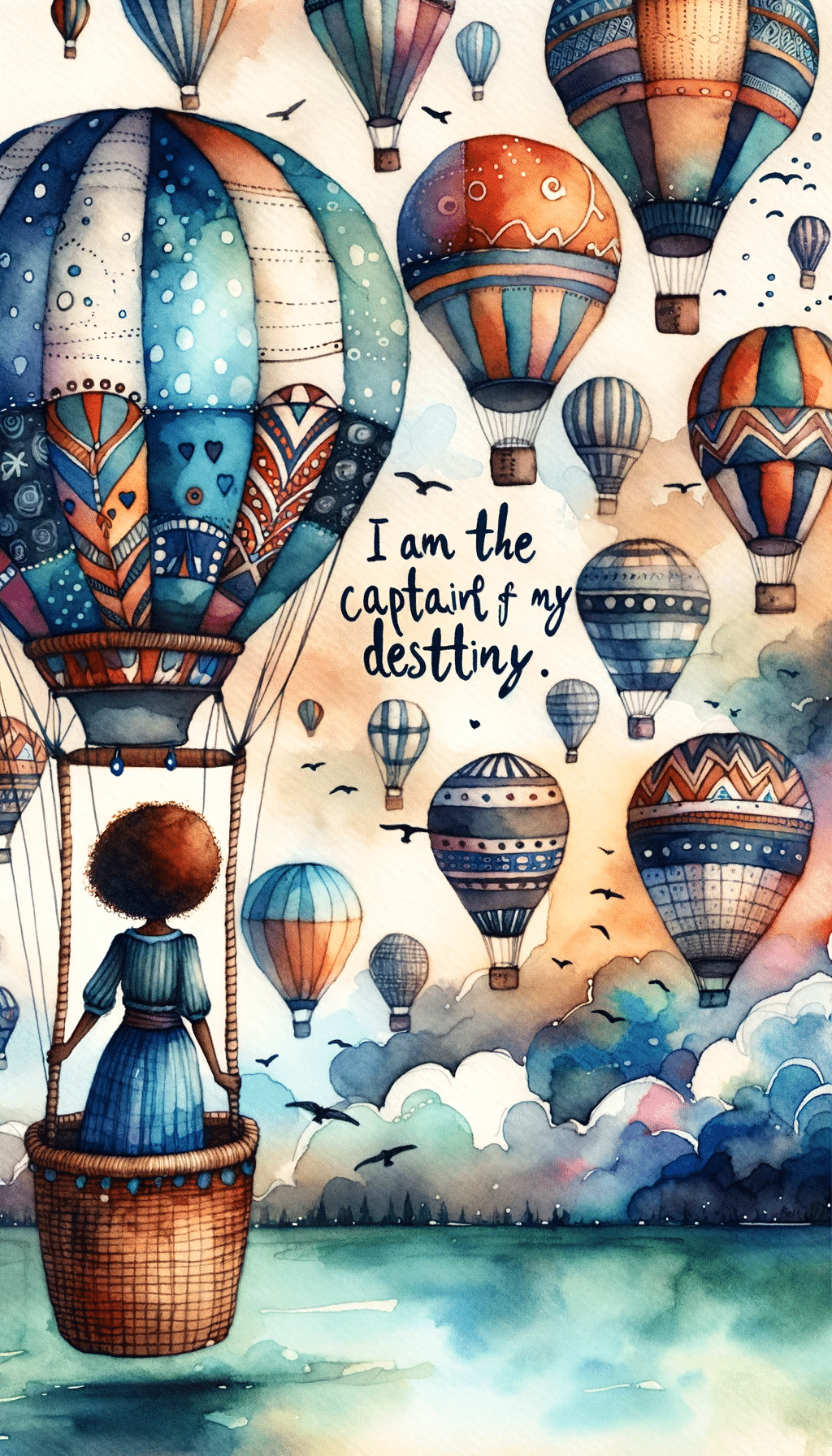 I am the captain of my destiny free printable affirmation card