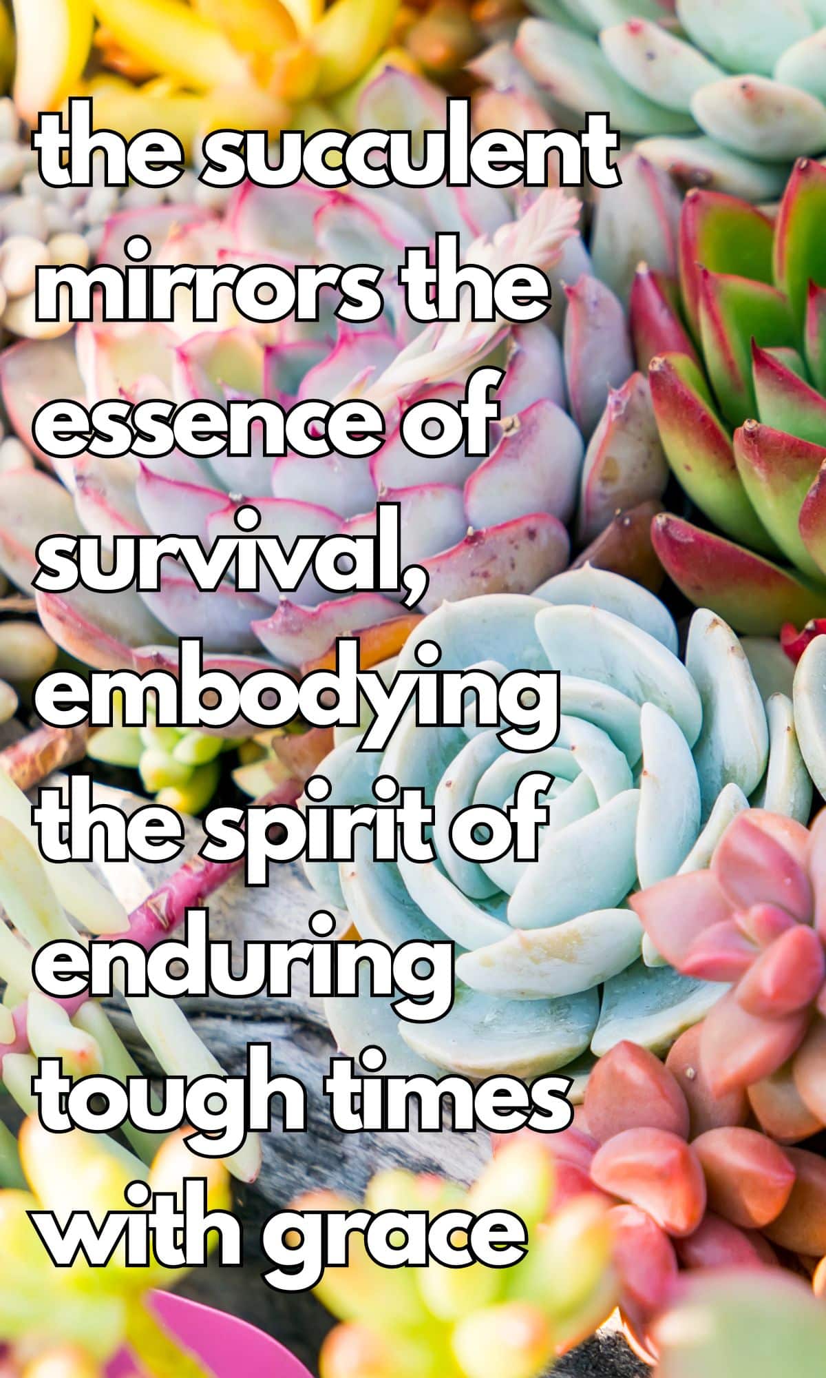 the succulent mirrors the essence of survival embodying the enduring spirit of enduring tough times with grace