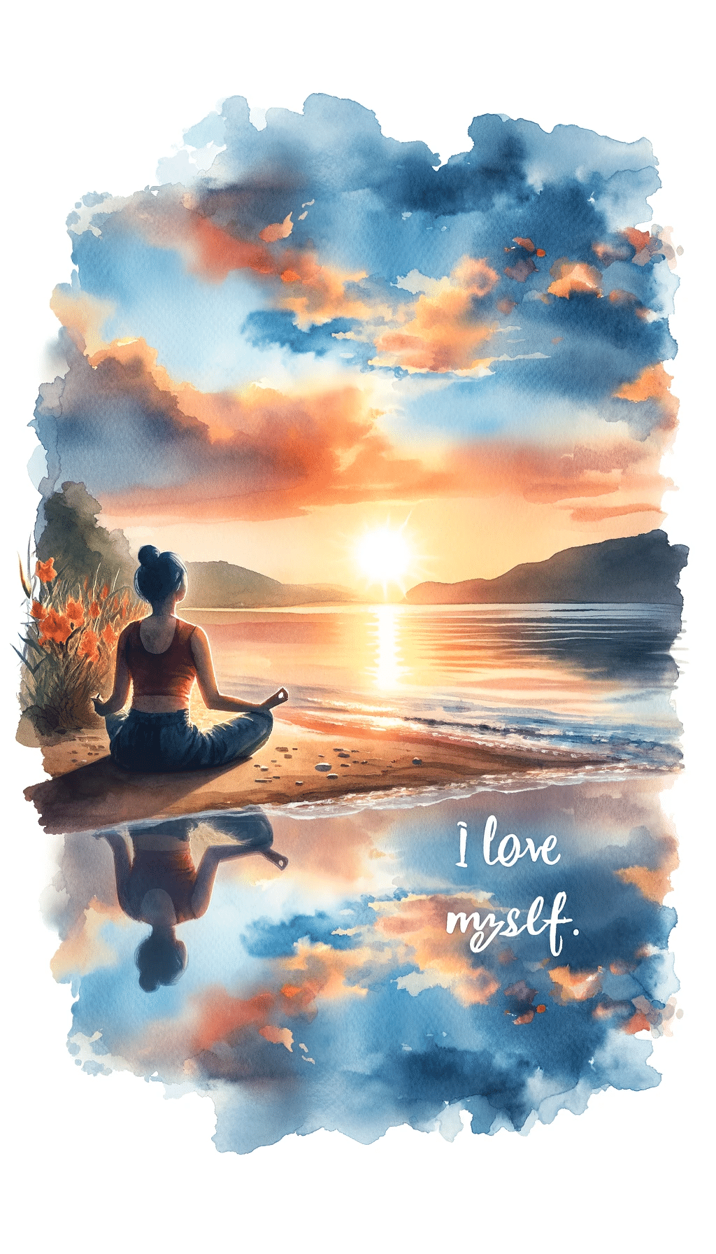I love myself free printable affirmation card
