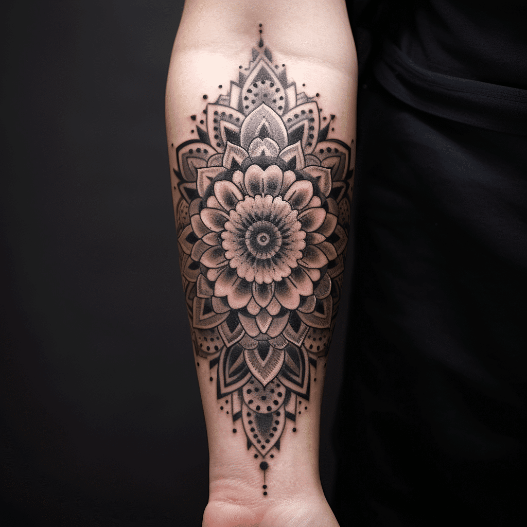 floral mandala tattoo design