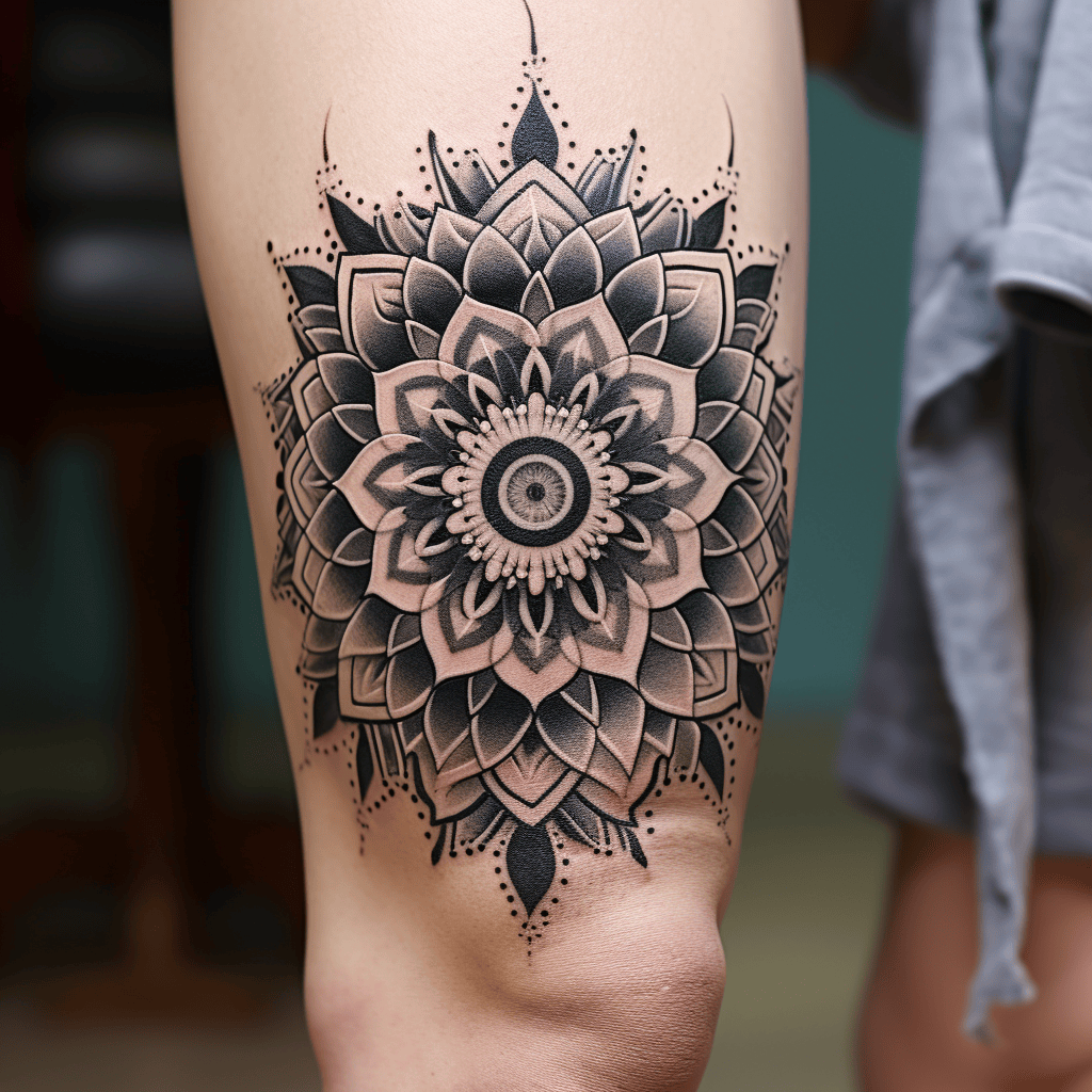 flower mandala tattoo design